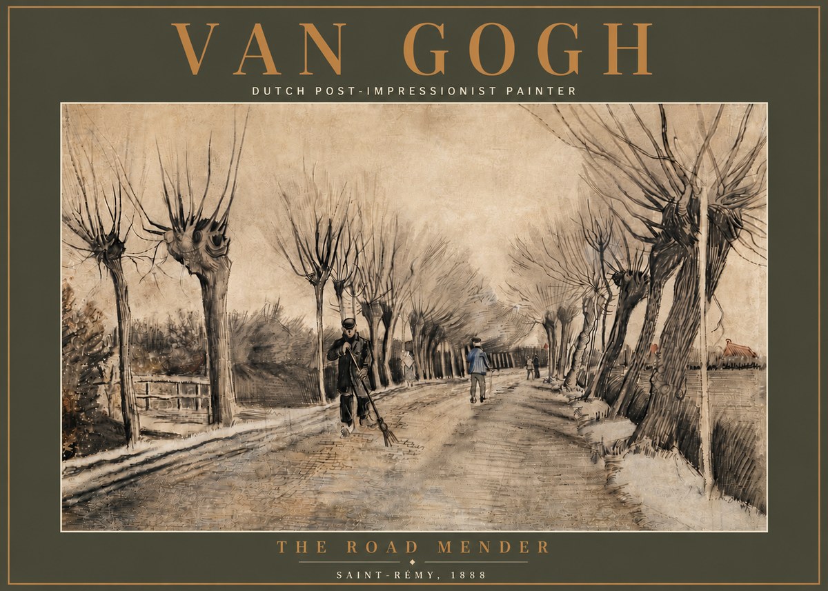 Van Gogh The Road Mender I No5 - Poster