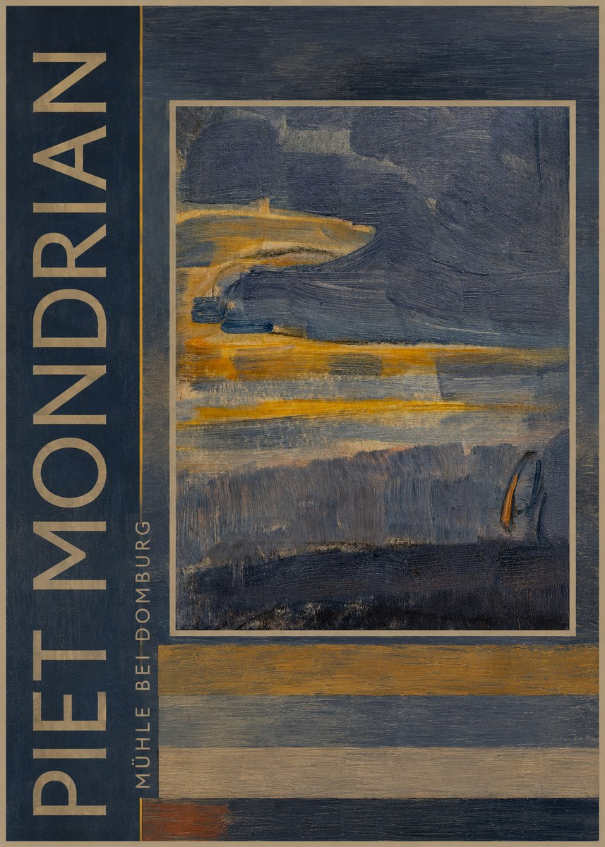 Piet Mondrian Mühle Bei Domburg No3 - Poster