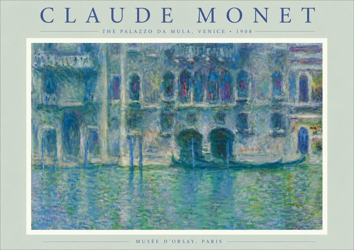 Monet The Palazzo Da Mula, Venice No6 - Poster