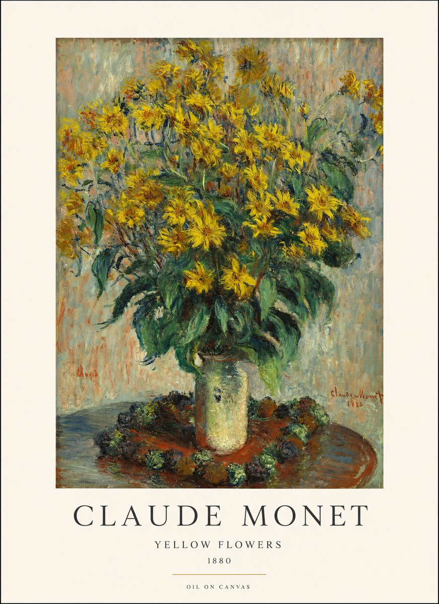 Monet Yellow Flowers No1 - Poster