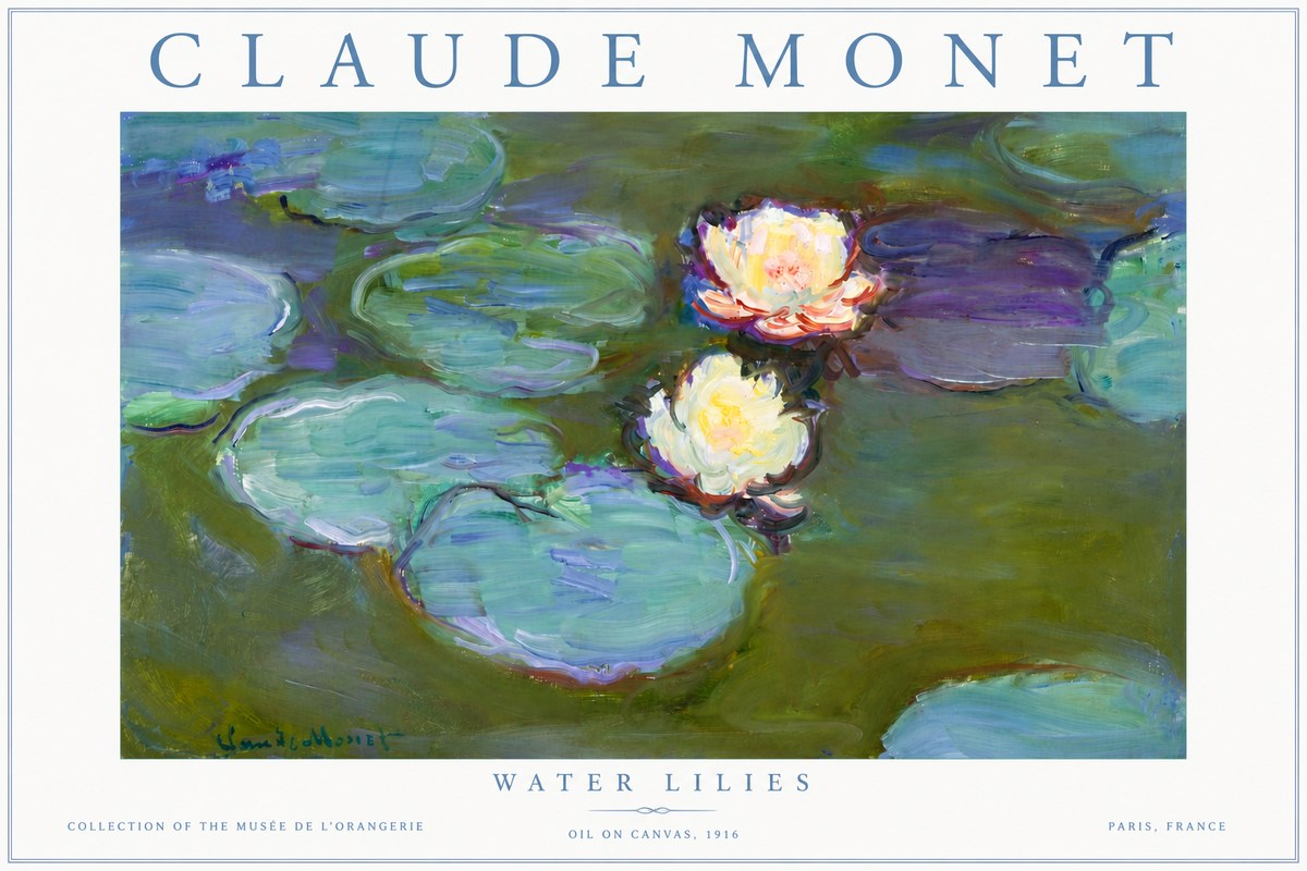 Monet Water Lilies II No5 - Poster