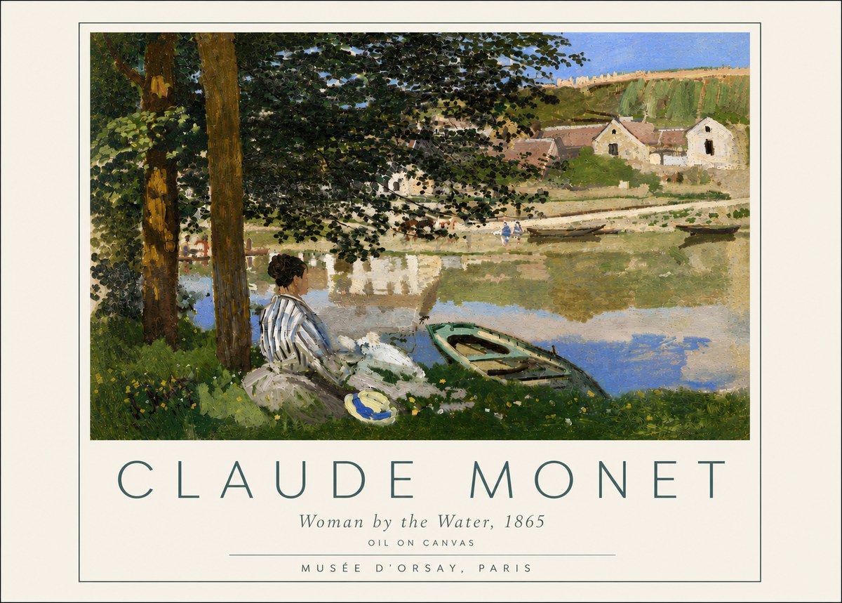 Monet Woman by the Water No4 - Poster