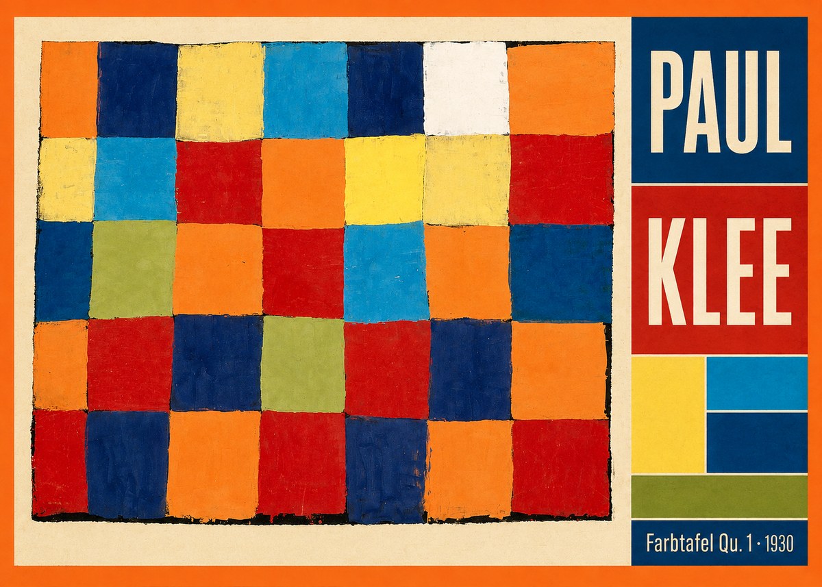 Paul Klee Farbetafel Qu 1 · 1930 No5 - Poster