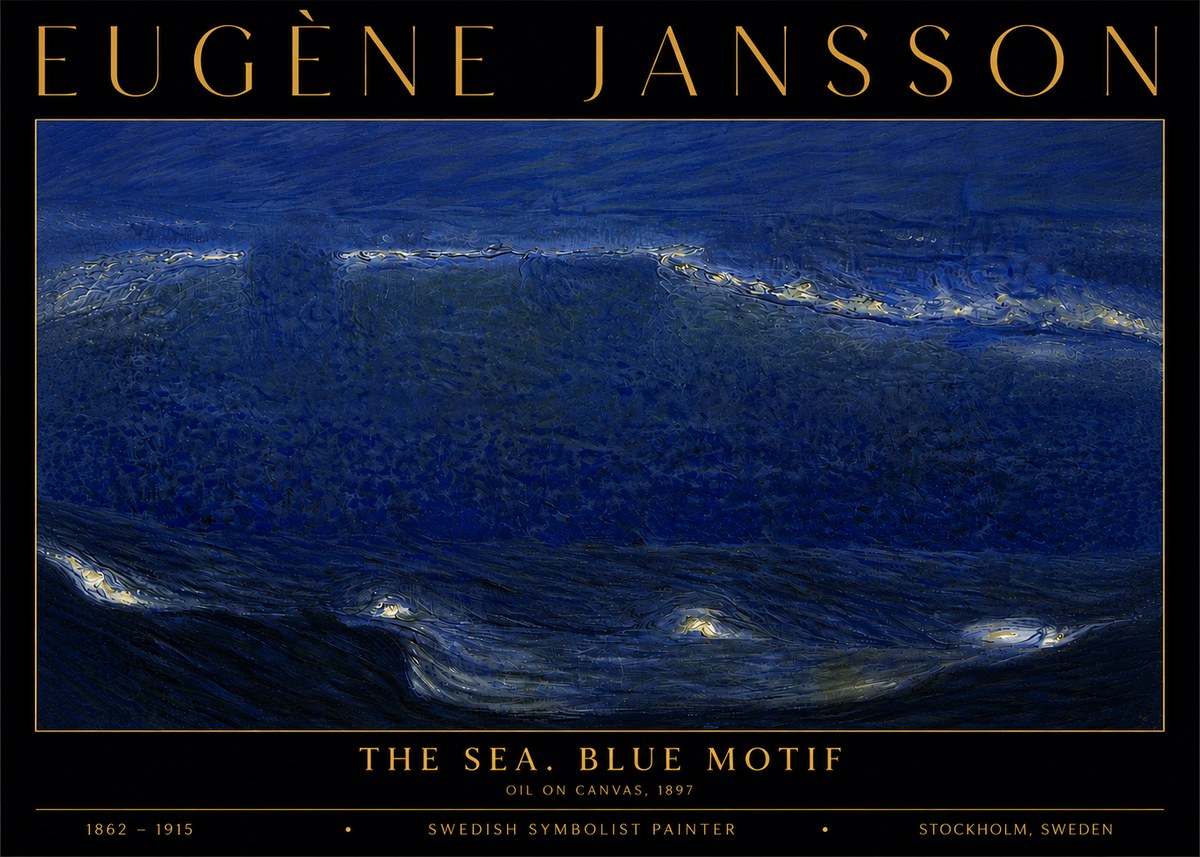 Eugène Jansson The Sea. Blue Motif No6 - Poster