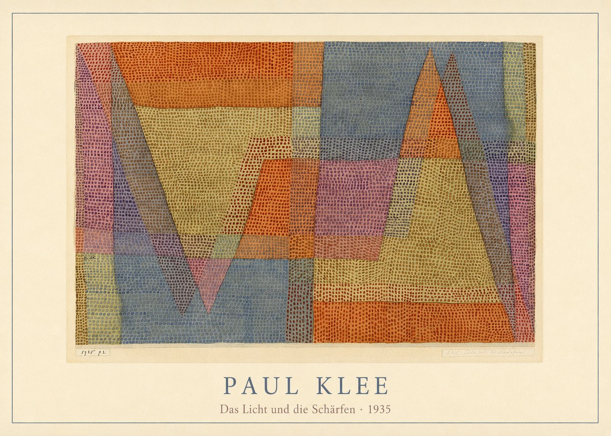 Paul Klee Das Licht Und Die Schärfen No4 - Poster