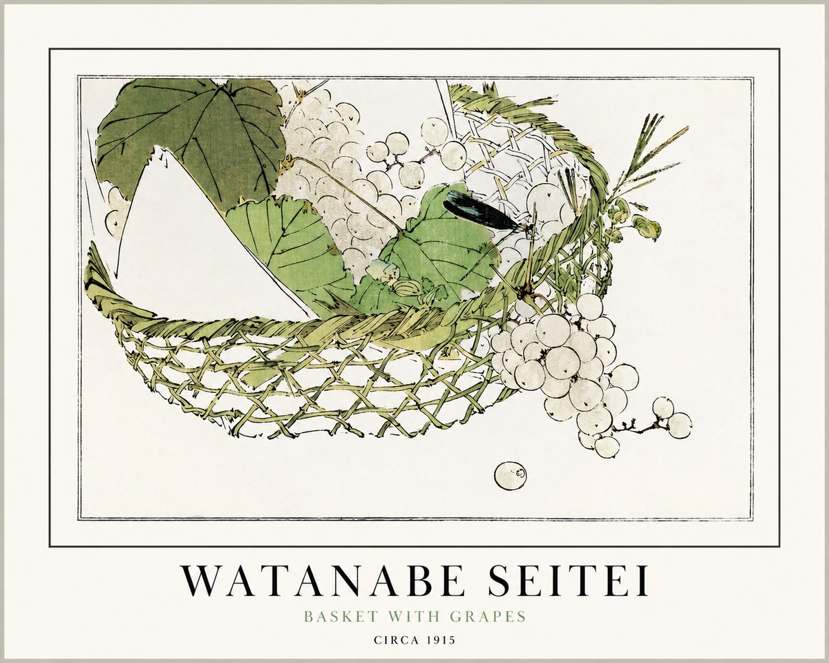 Watanabe Seitei Basket with Grapes No1 - Poster