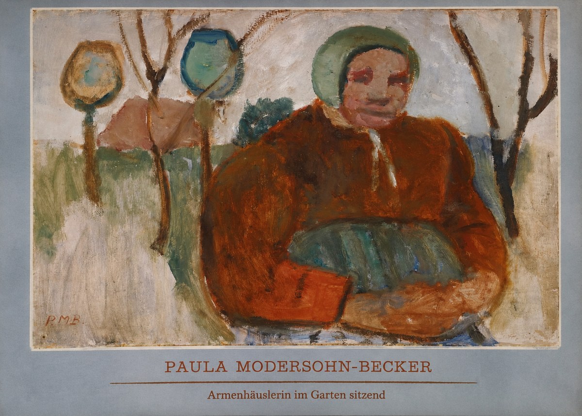 Paula Modersohn-Becker Armenhäuslerin Im Garten Sitzend No5 - Poster