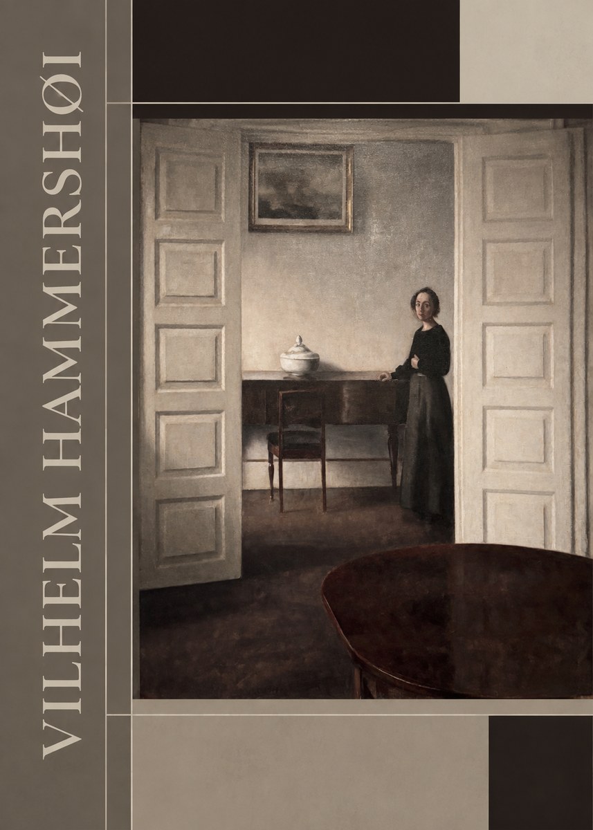 Vilhelm Hammershøi Interior with a Standing Woman No2 - Poster