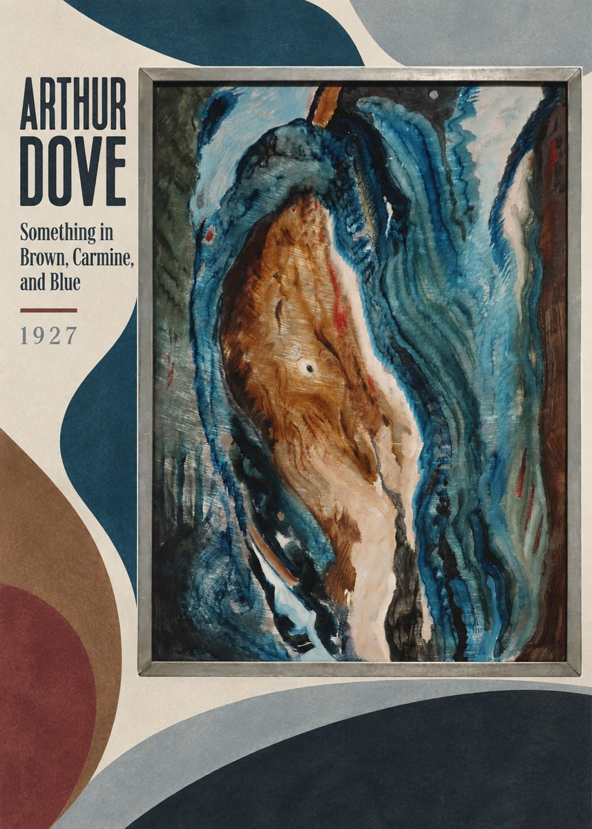 Arthur Dove Something in Brown, Carmine, and Blue No2 - Poster
