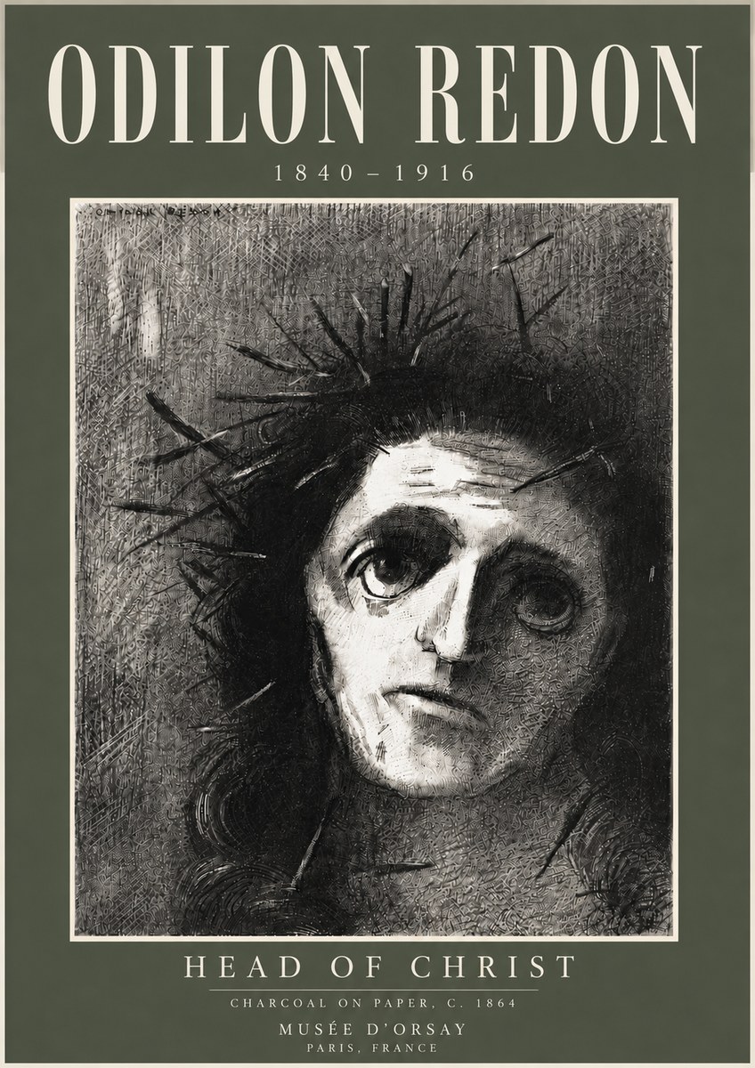 Odilon Redon Head of Christ I No5 - Poster