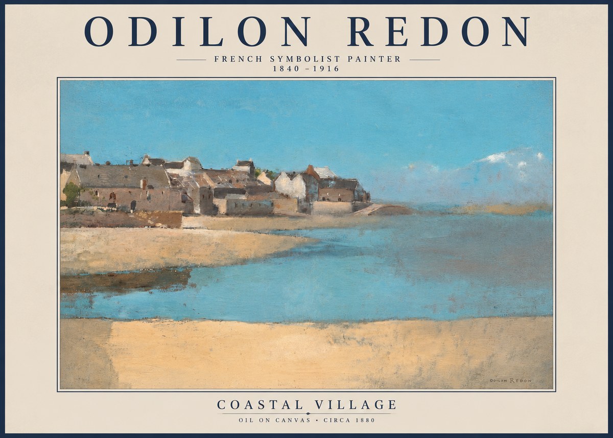 Odilon Redon Coastal Village No4 - Poster