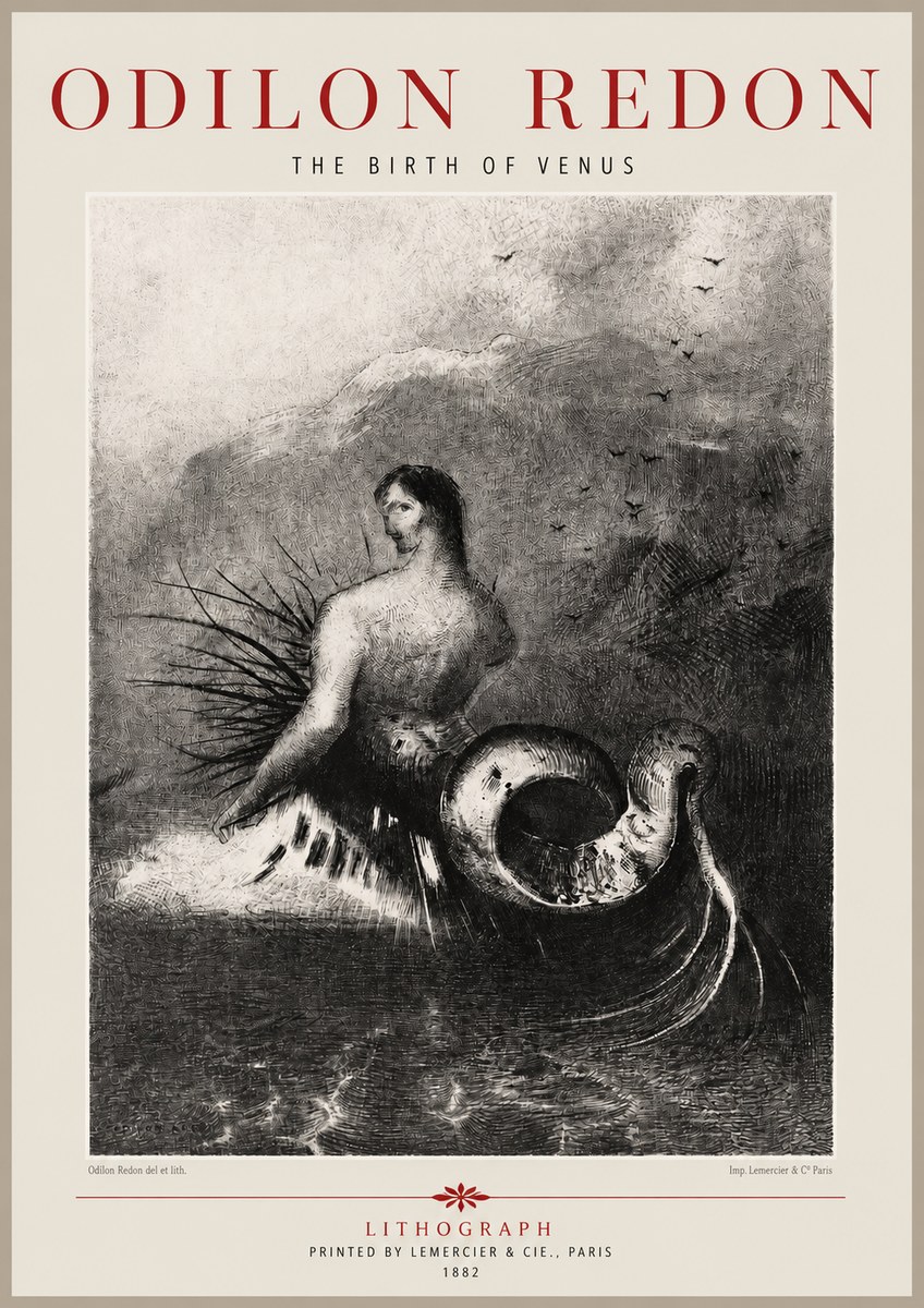 Odilon Redon The Birth of Venus No3 - Poster