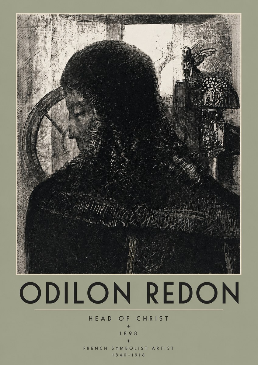 Odilon Redon Head of Christ II No2 - Poster