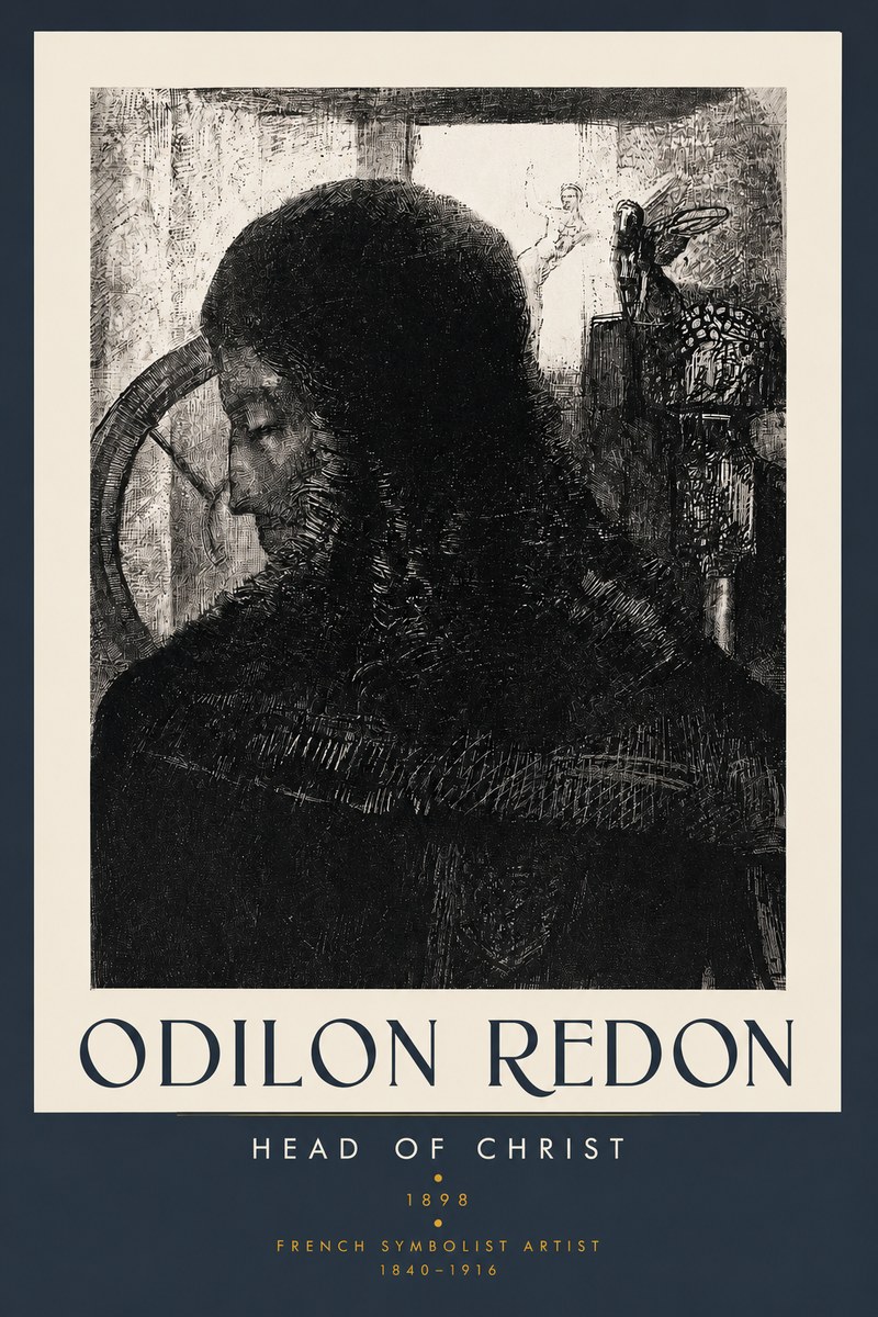 Odilon Redon Head of Christ II No3 - Poster