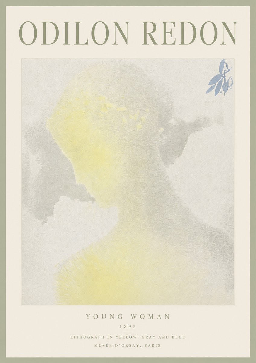 Odilon Redon Young Woman No3 - Poster