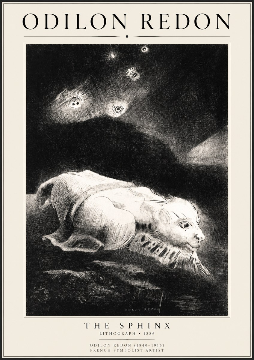 Odilon Redon The Sphinx No1 - Poster