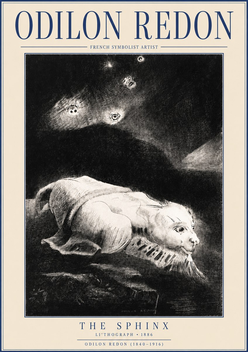 Odilon Redon The Sphinx No3 - Poster