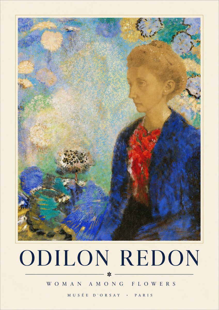 Odilon Redon Woman Among Flowers No4 - Poster