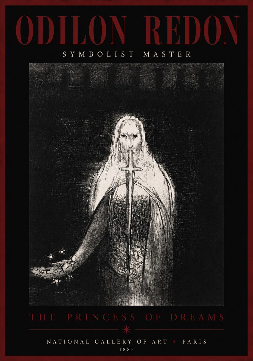 Odilon Redon The Princess of Dreams No5 - Poster