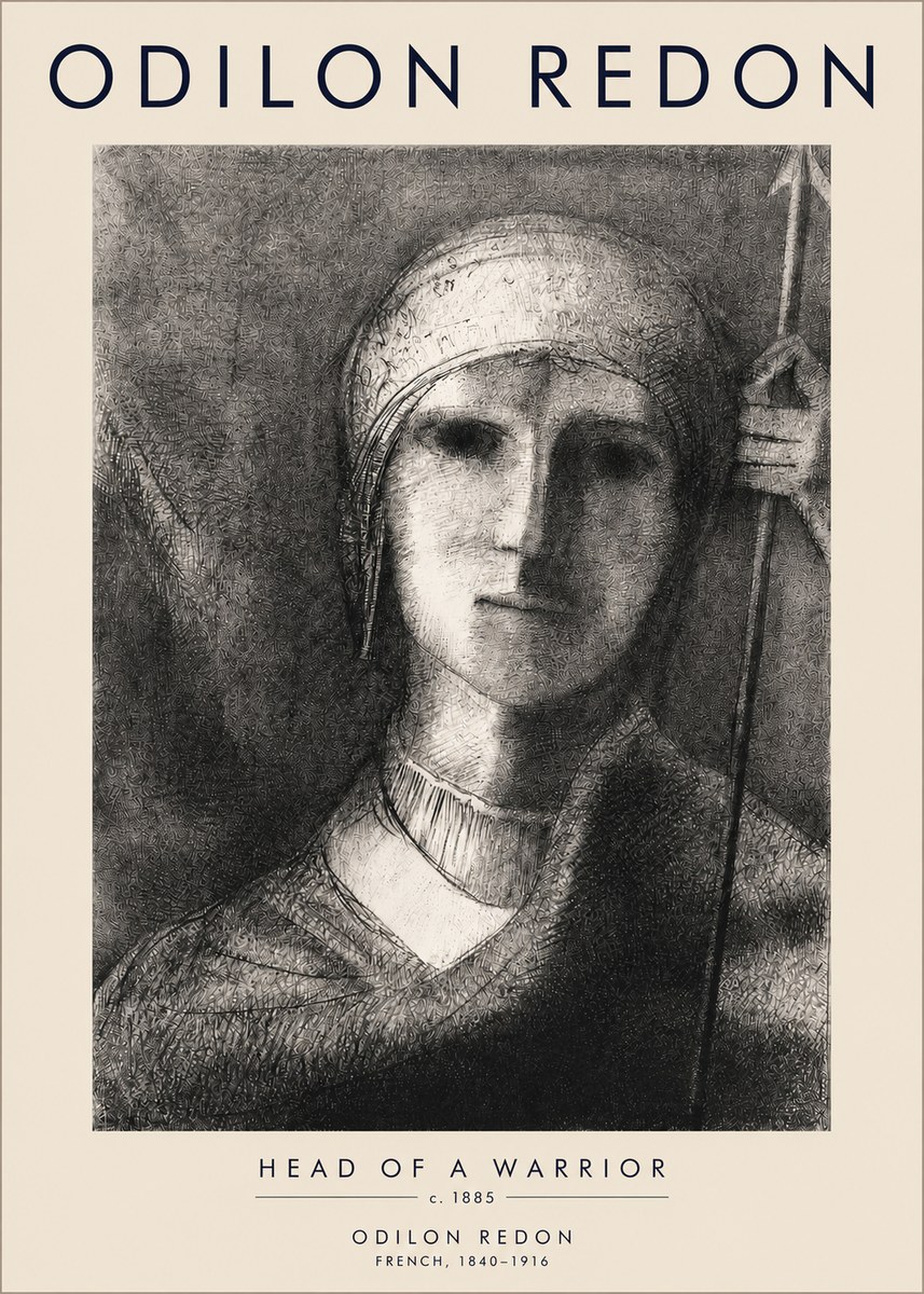 Odilon Redon Head of a Warrior No3 - Poster