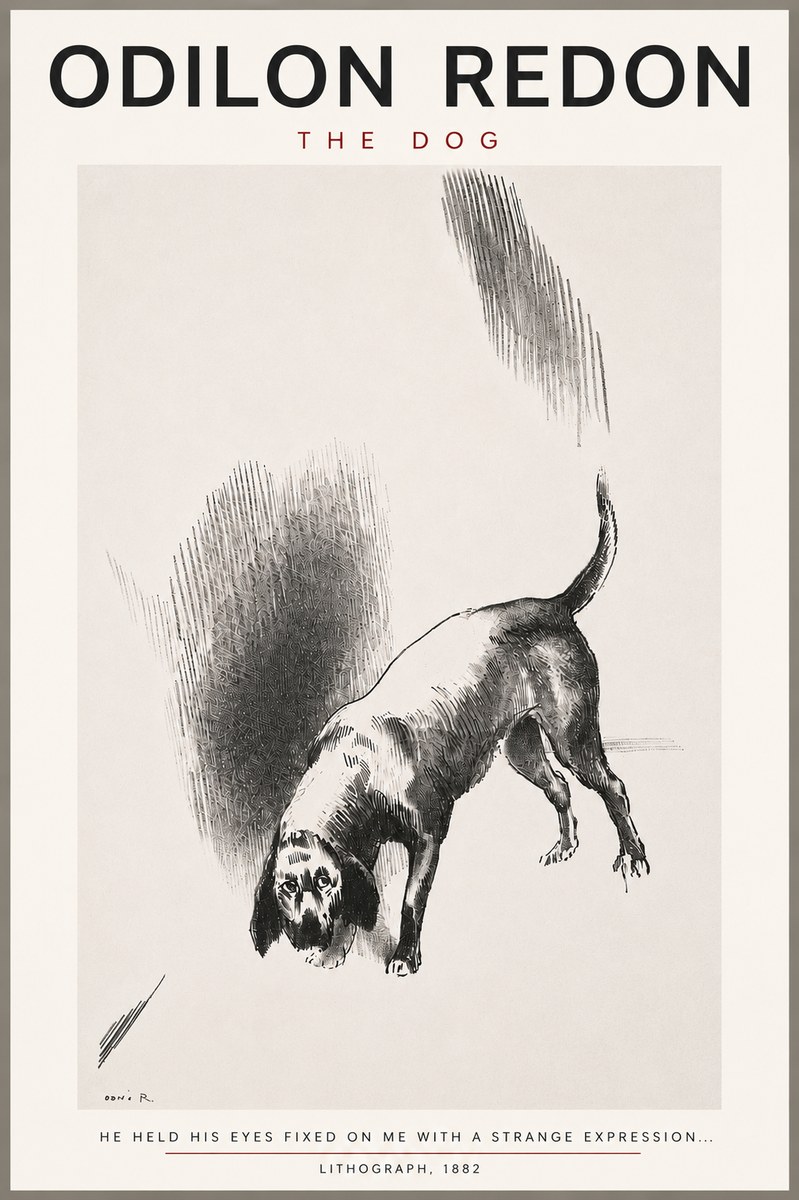 Odilon Redon The Dog No4 - Poster