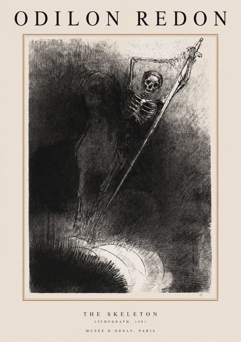 Odilon Redon The Skeleton No1 - Poster