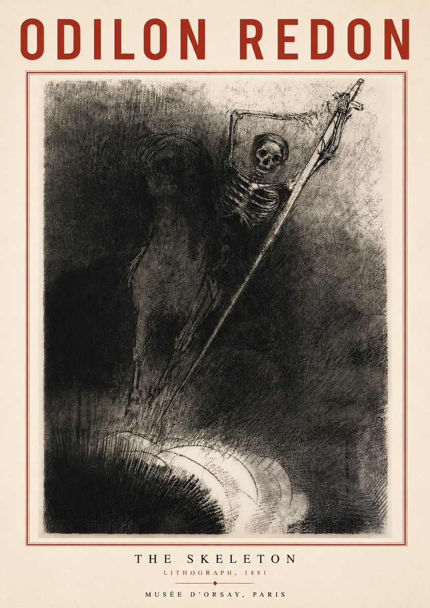 Odilon Redon The Skeleton No5 - Poster