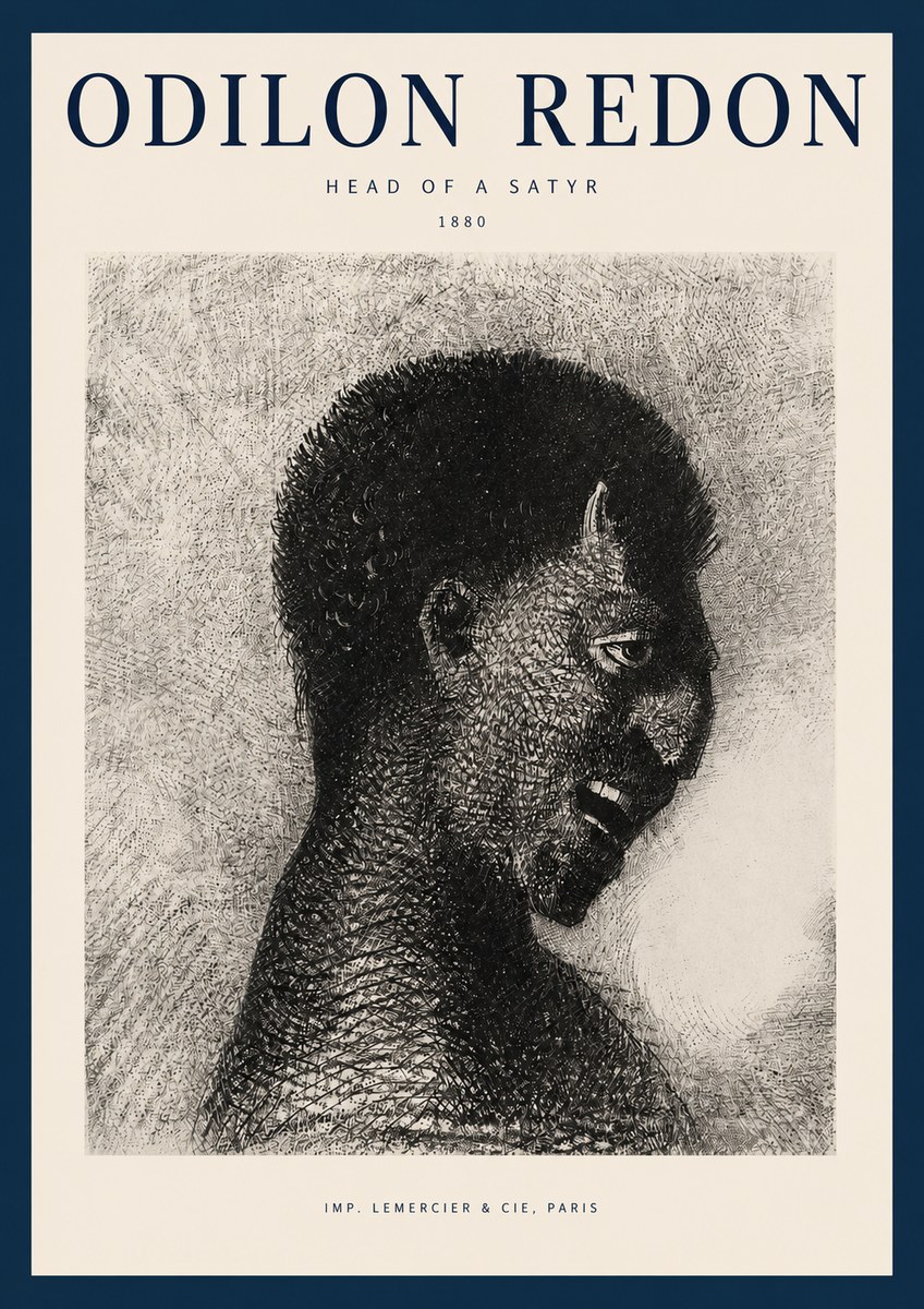 Odilon Redon Head of a Satyr No2 - Poster