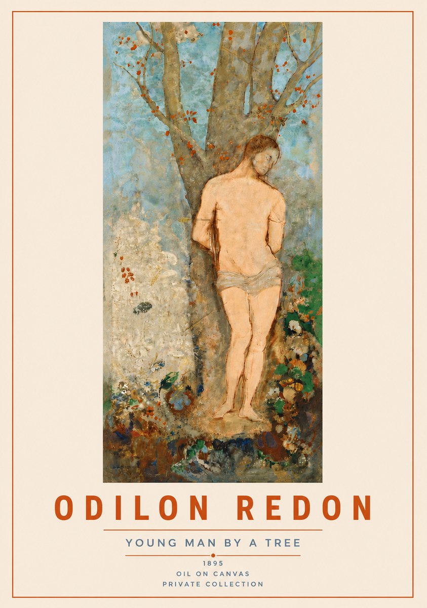 Odilon Redon Young Man by a Tree No6 - Poster