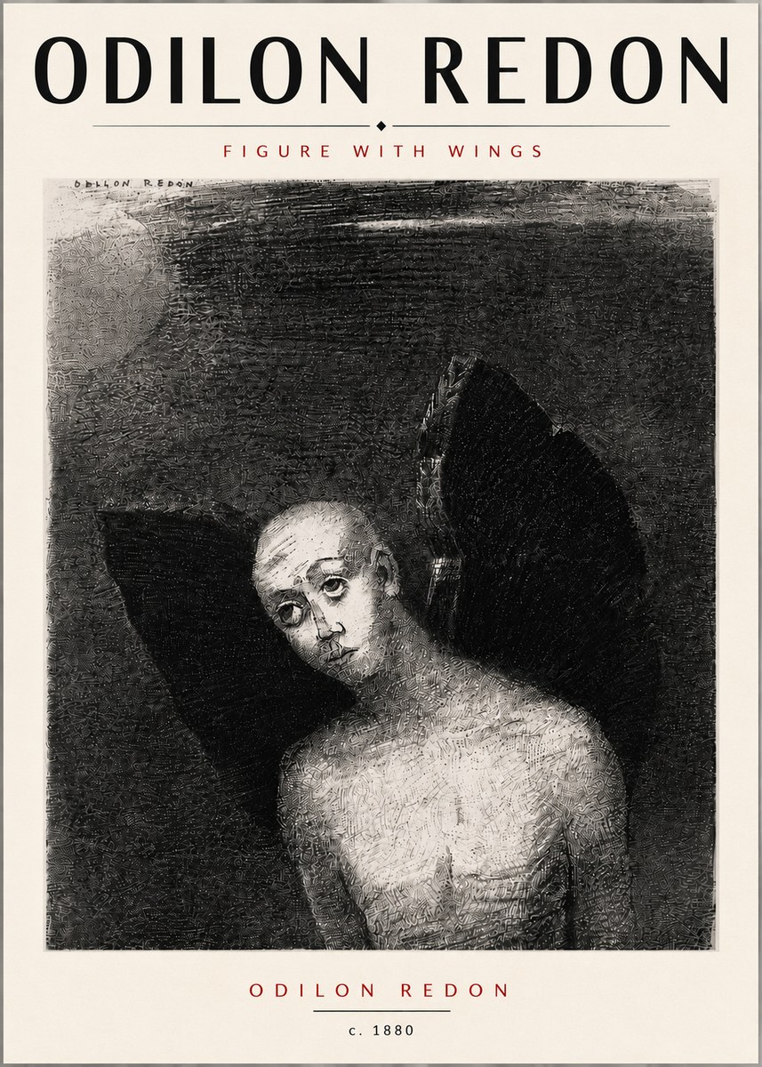 Odilon Redon Figure with Wings No6 - Poster