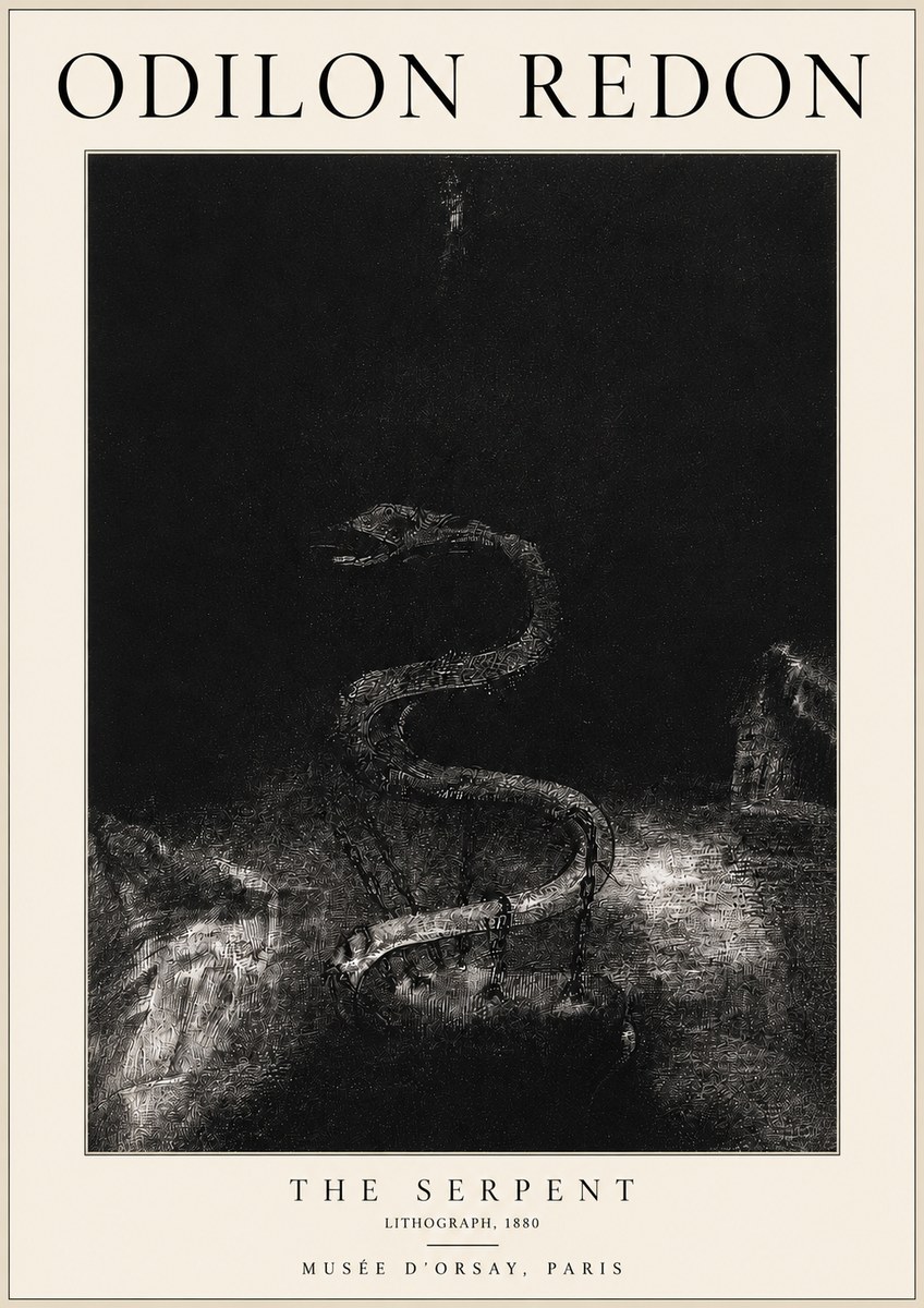Odilon Redon The Serpent No3 - Poster