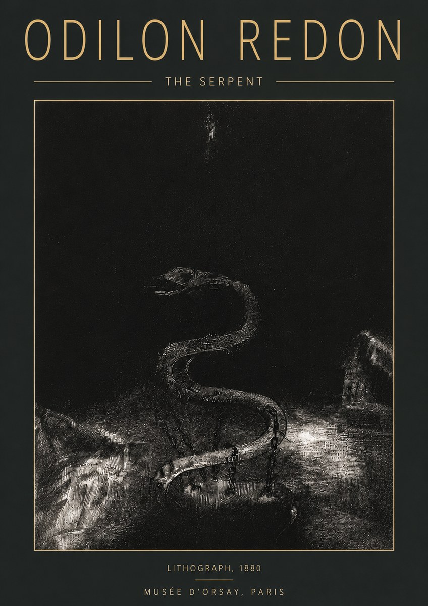 Odilon Redon The Serpent No6 - Poster