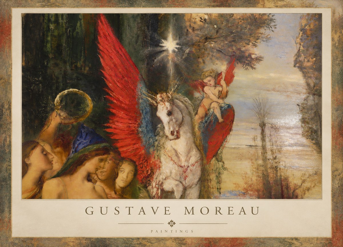 Gustave Moreau Pegasus No2 - Poster