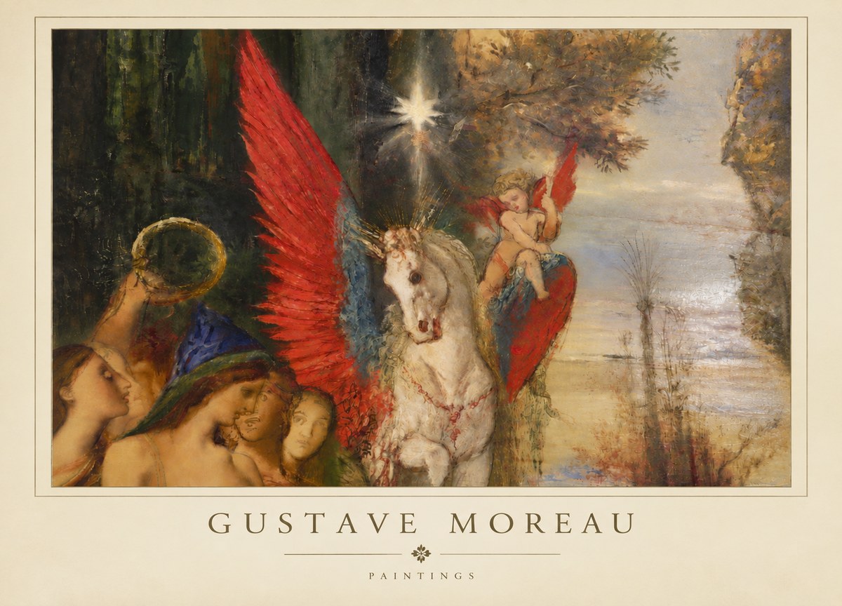 Gustave Moreau Pegasus No3 - Poster