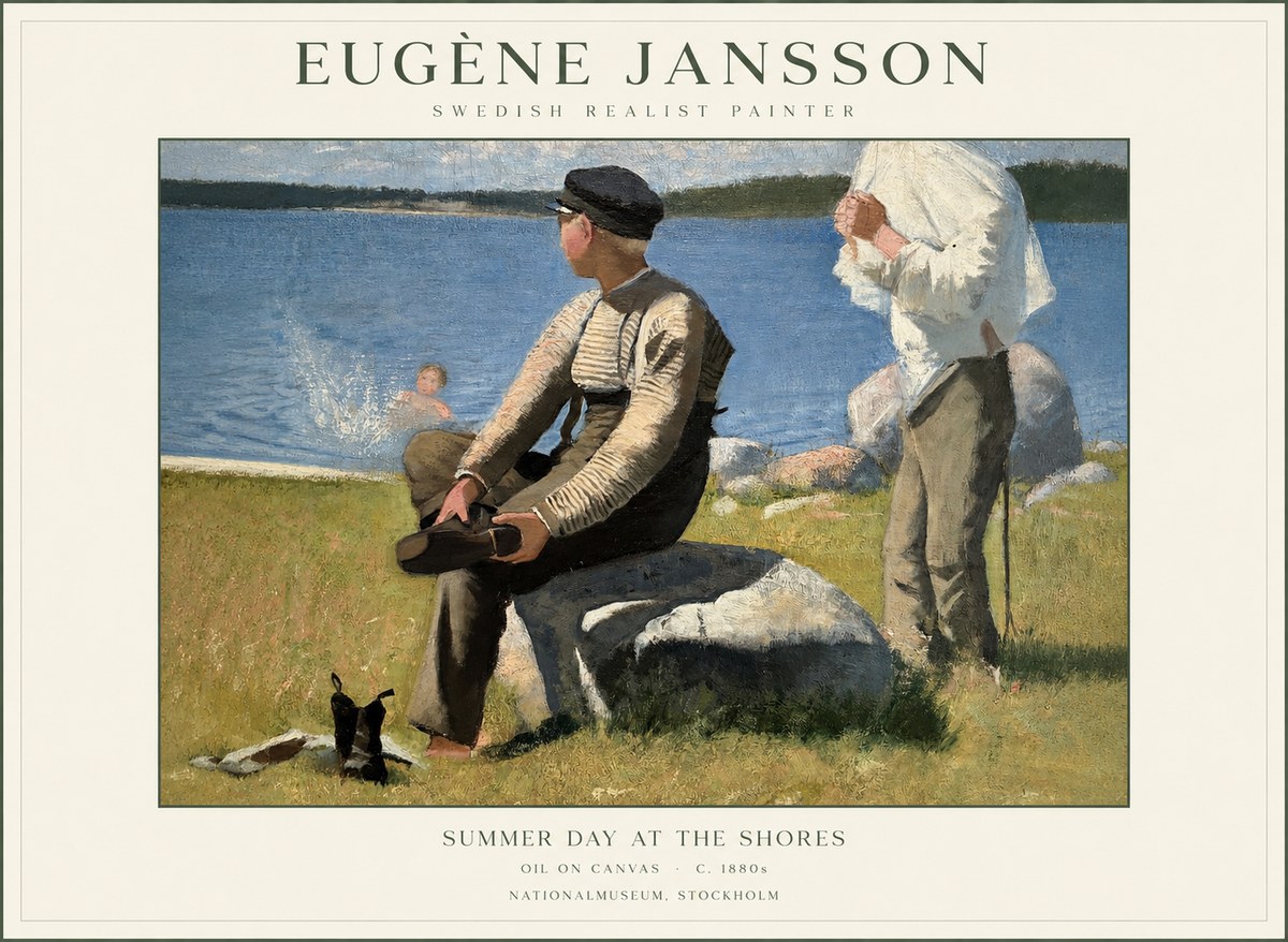 Eugène Jansson Summer Day at the Shores No1 - Poster