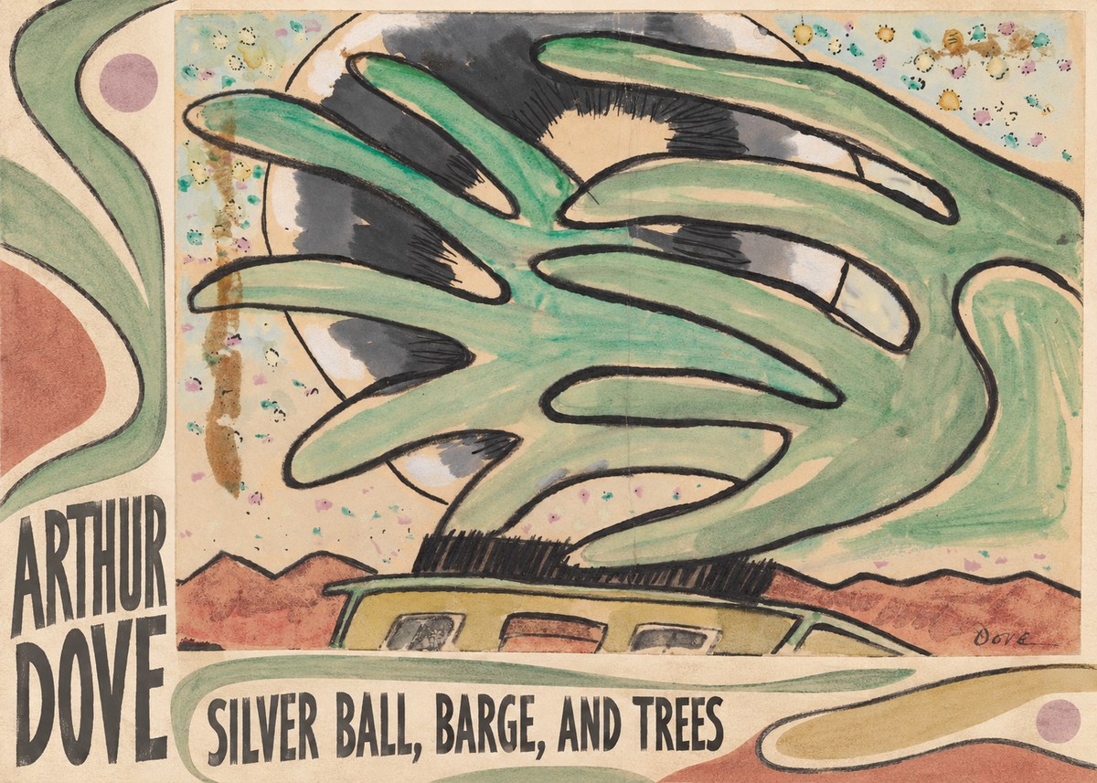 Arthur Dove Silver Ball, Barge, and Trees No2 - Poster