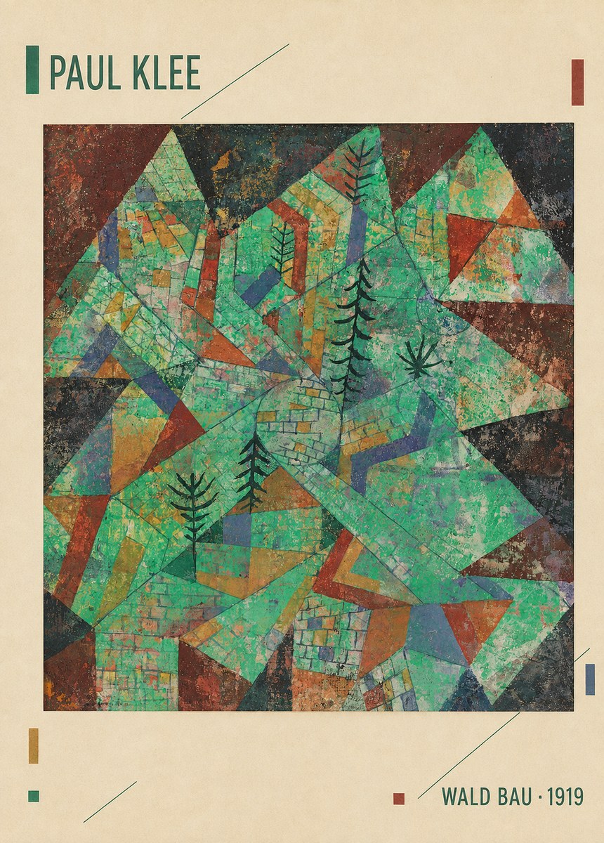 Paul Klee Wald Bau No3 - Poster