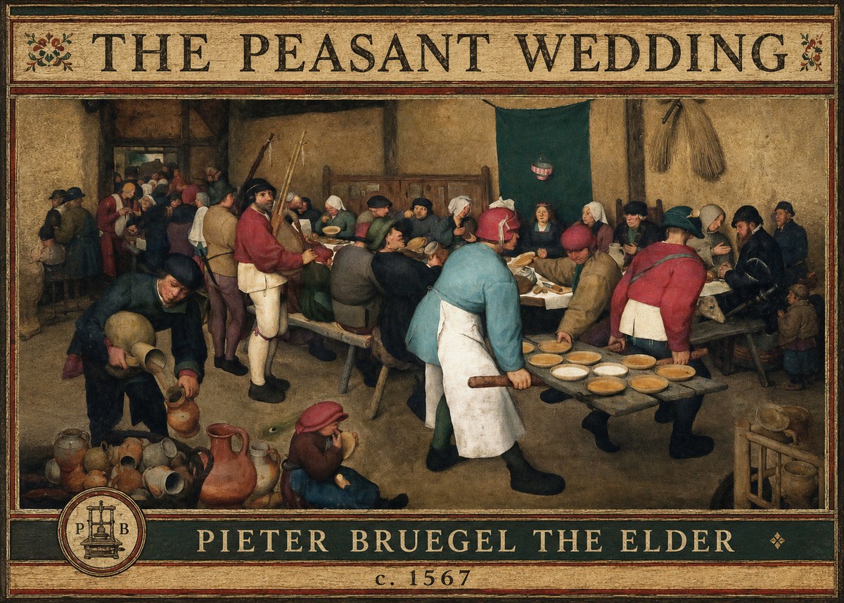 Pieter Bruegel The Peasant Wedding III No3 - Poster