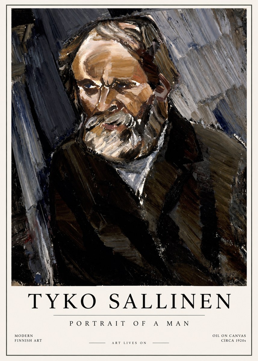Tyko Sallinen Portrait of a Man III No1 - Poster