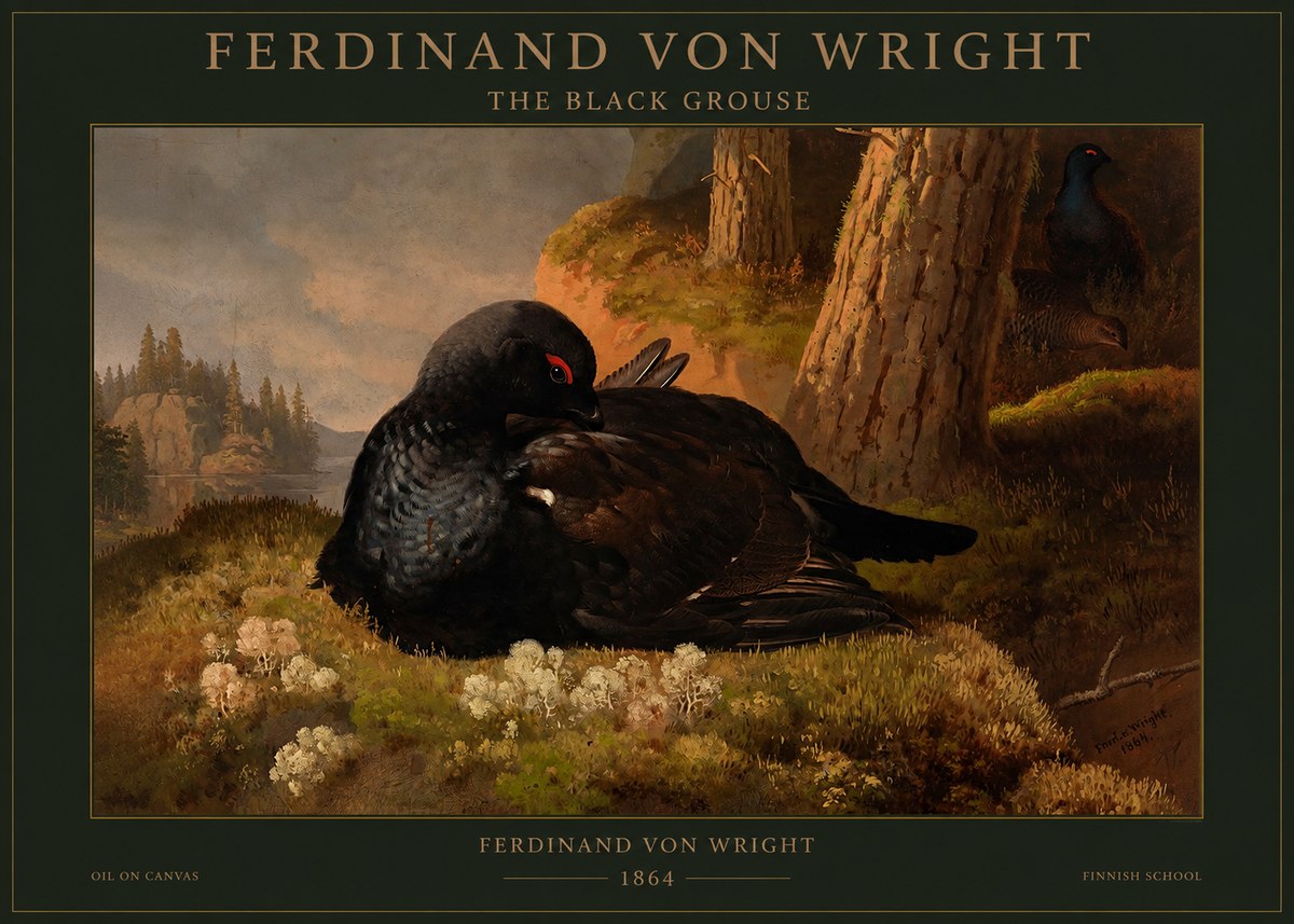 Ferdinand von Wright The Black Grouse No1 - Poster