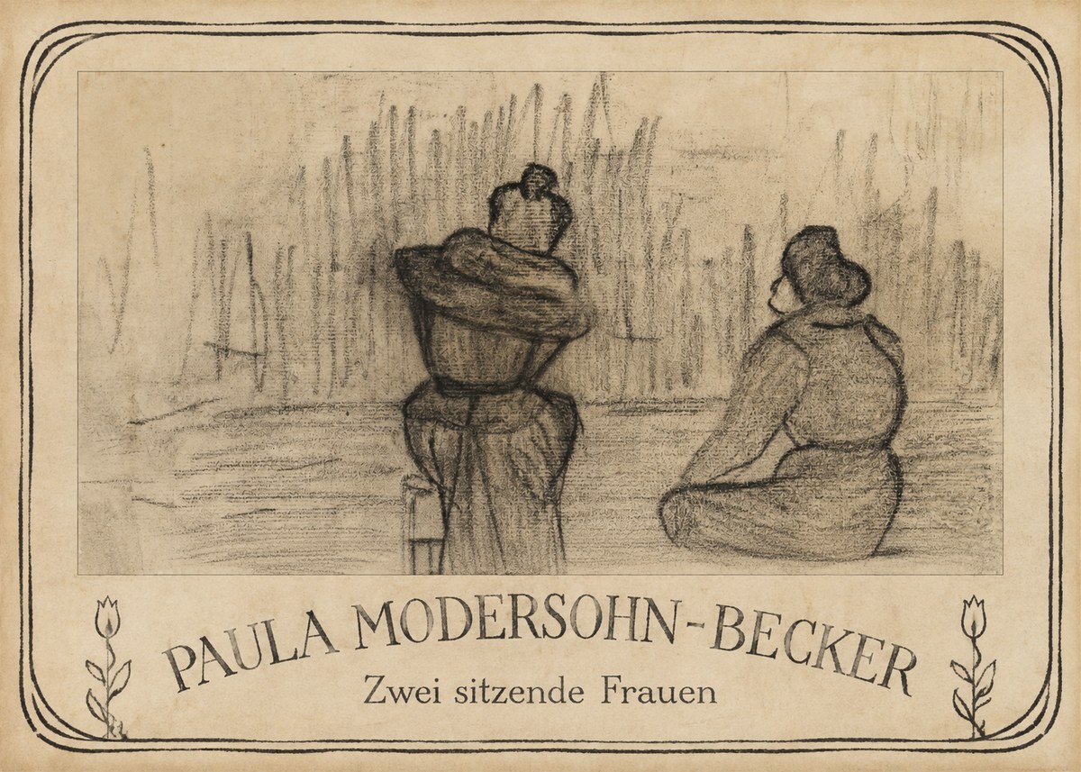 Paula Modersohn-Becker Zwei Sitzende Frauen No3 - Poster