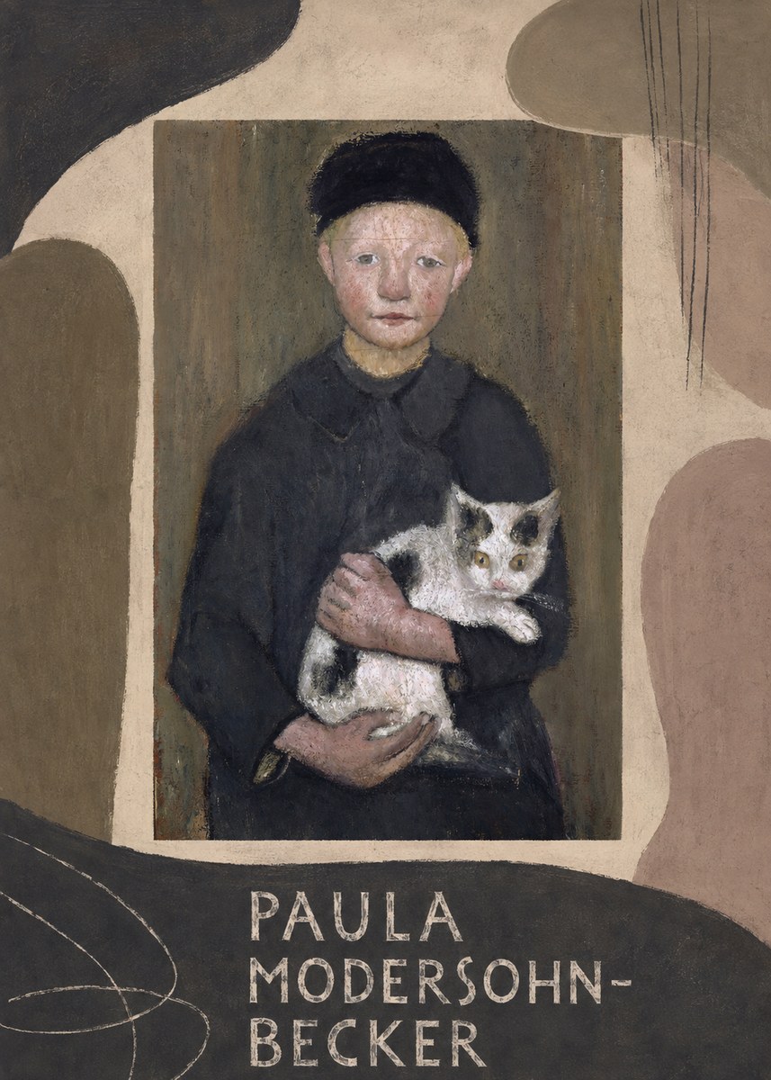 Paula Modersohn-Becker Girl with Cat No3 - Poster