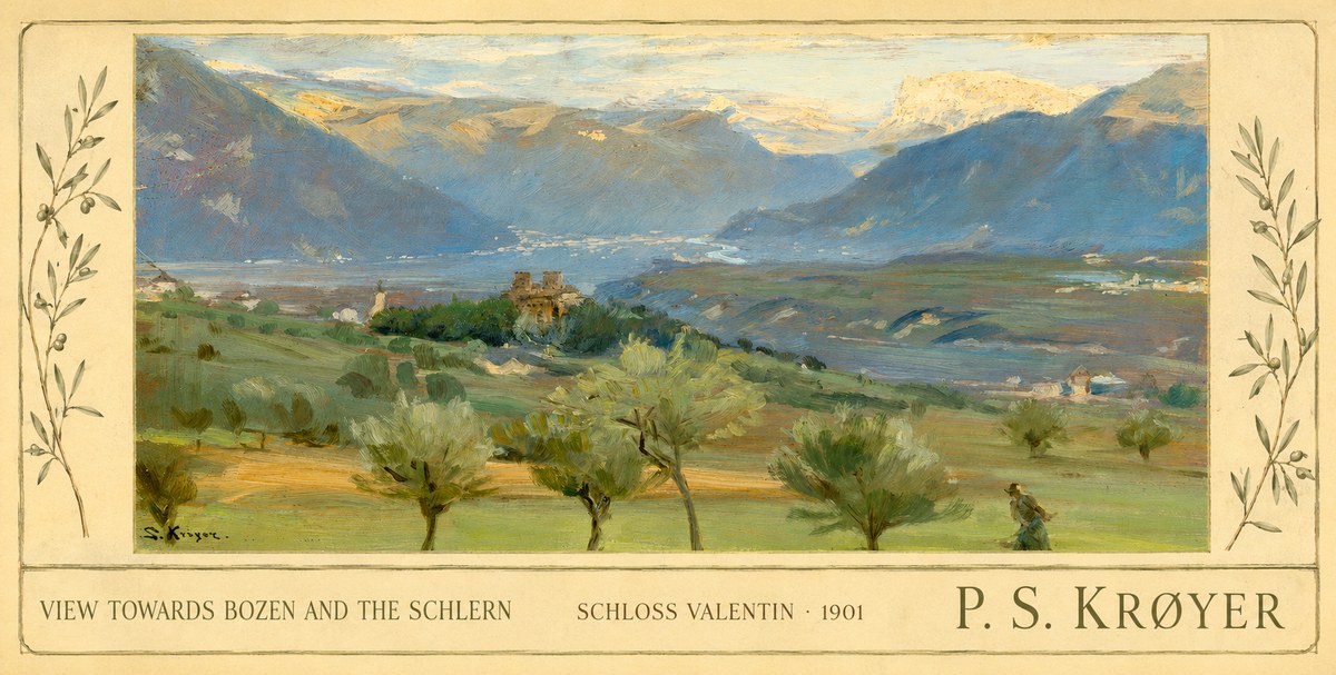 P.S. Krøyer View Towards Bozen and the Schlern No4 - Poster