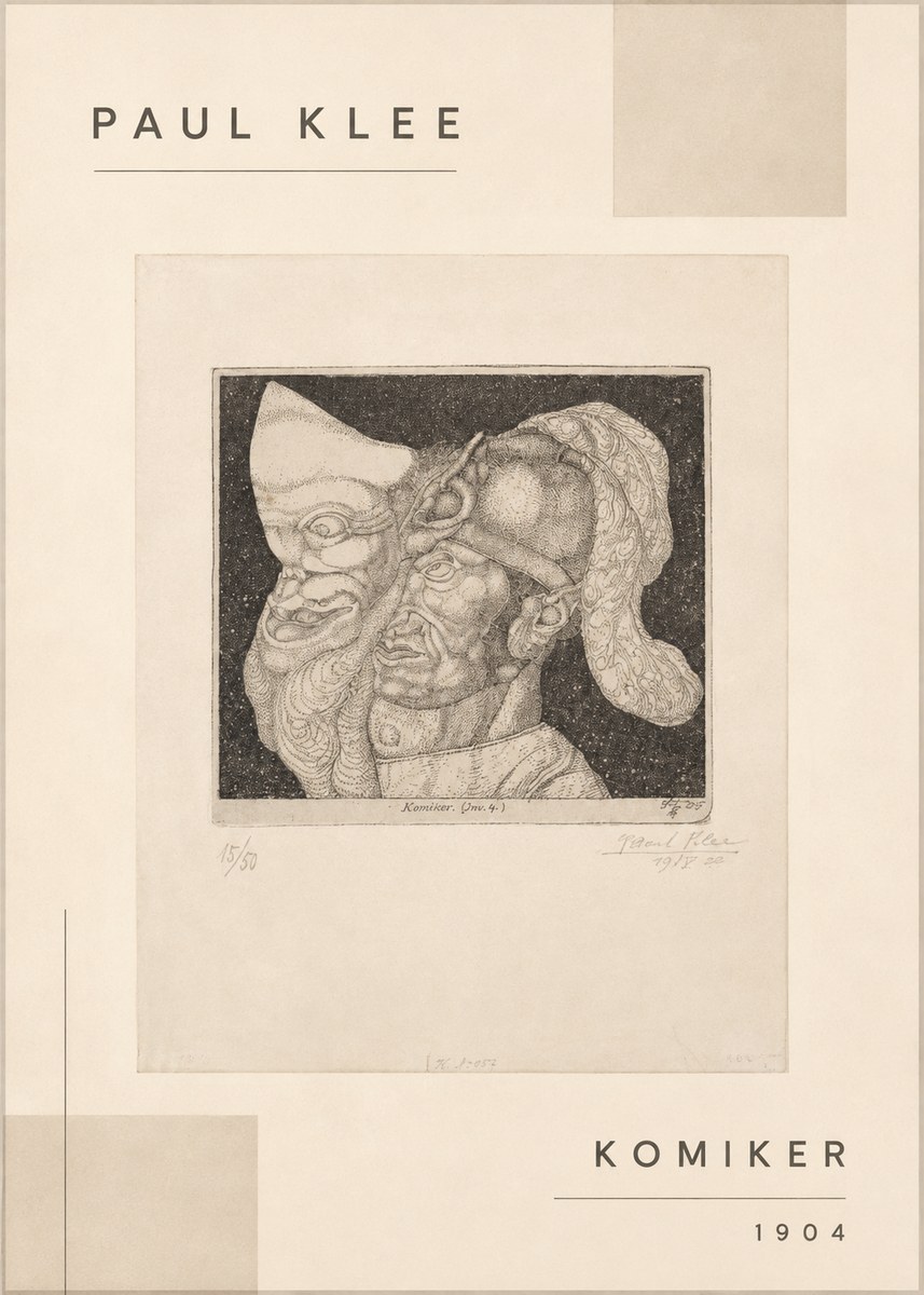 Paul Klee Komiker No1 - Poster