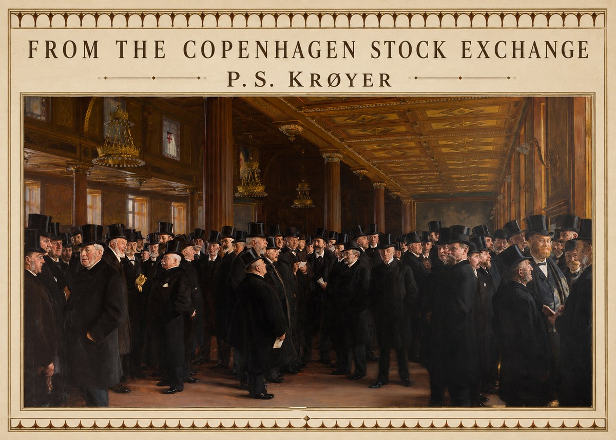 P.S. Krøyer From the Copenhagen Stock Exchange No3 - Poster