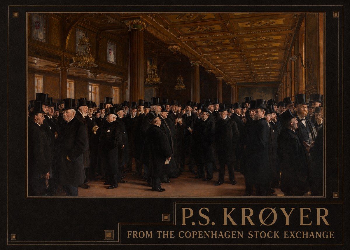 P.S. Krøyer From the Copenhagen Stock Exchange No4 - Poster
