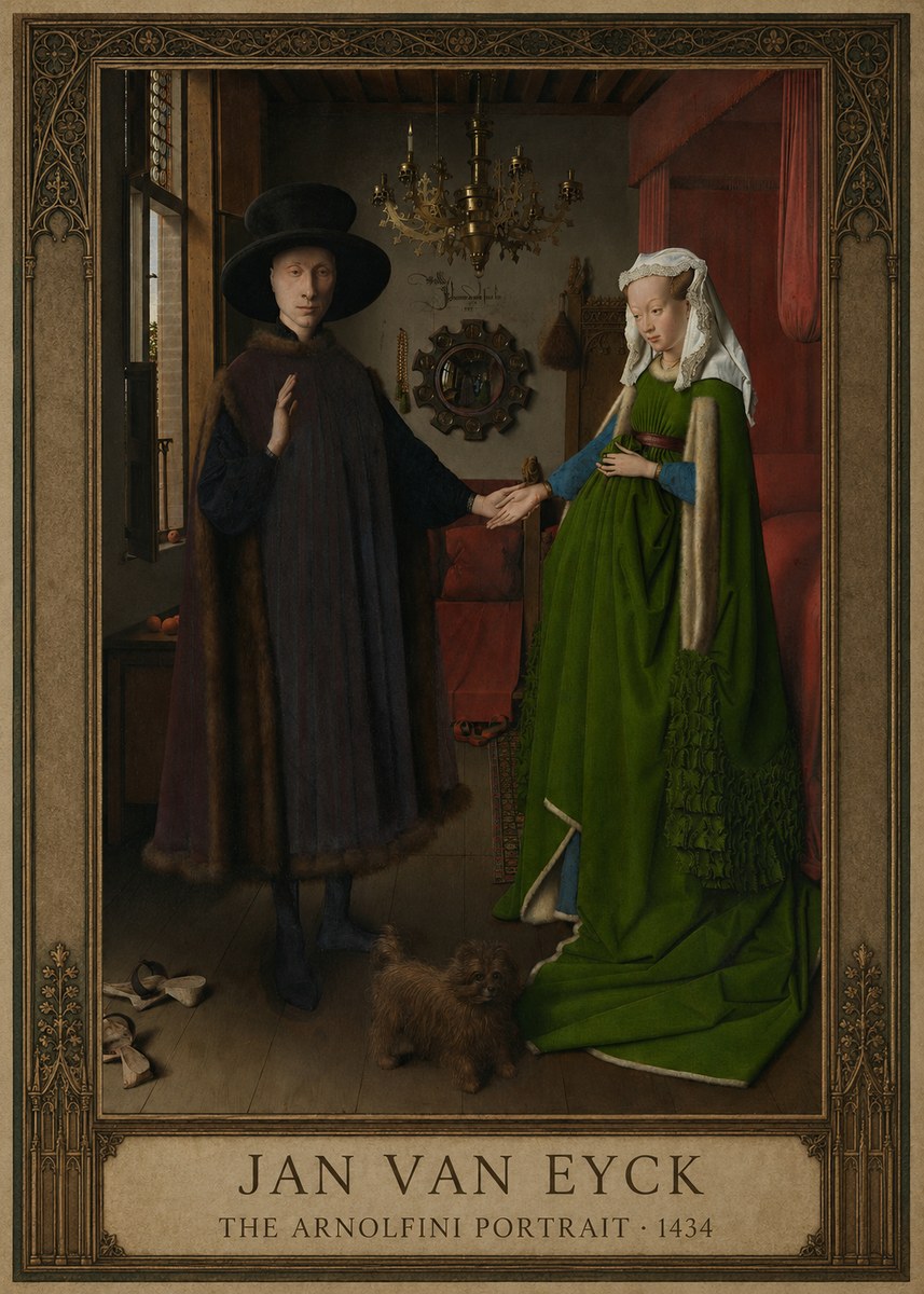 Jan van Eyck The Arnolfini Portrait IV No1 - Poster