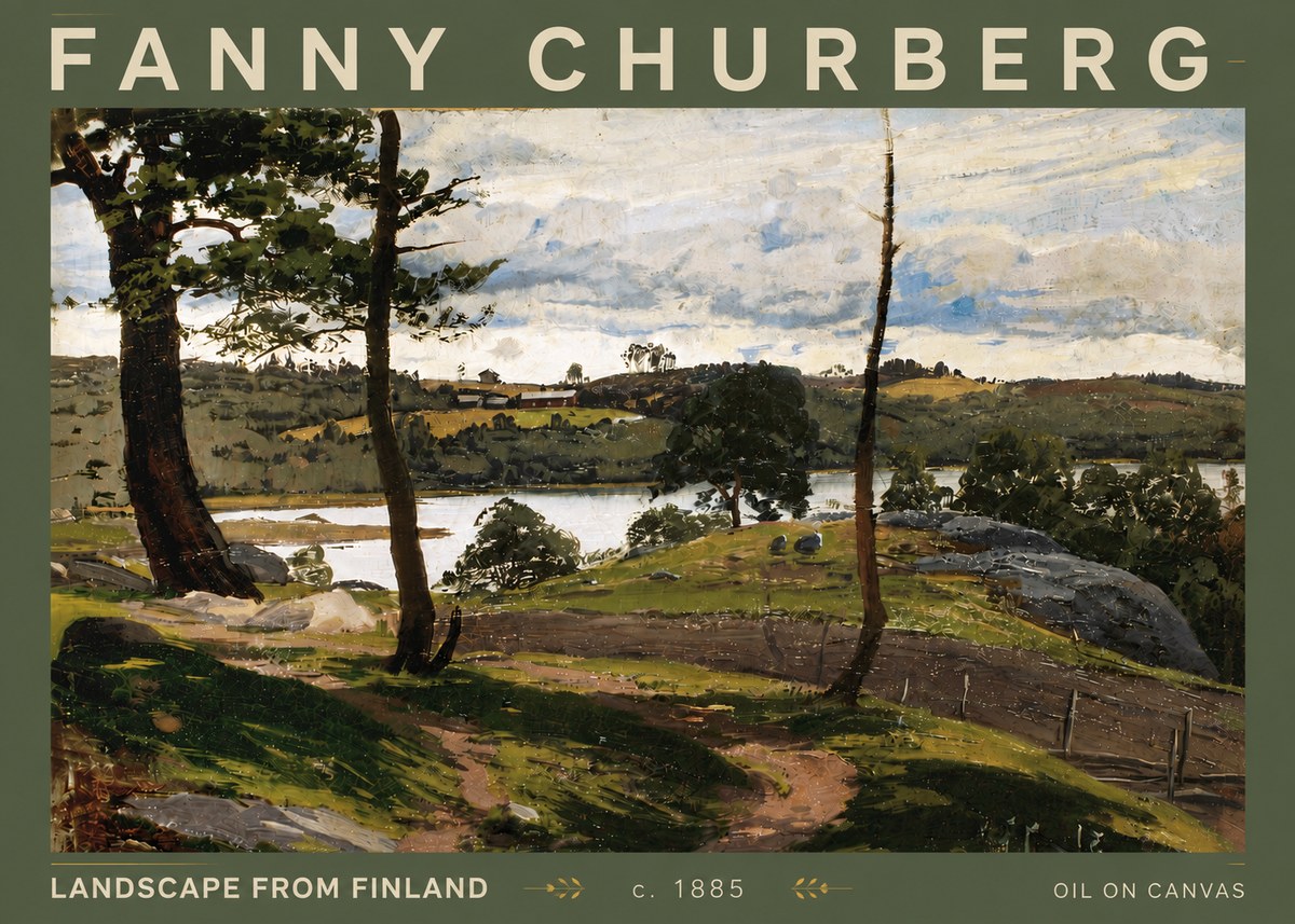 Fanny Churberg Landscape from Finland No5 - Poster