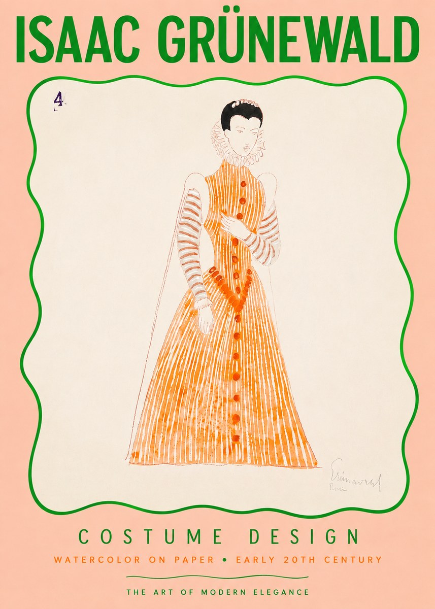 Isaac Grünewald Costume Design VII No3 - Poster