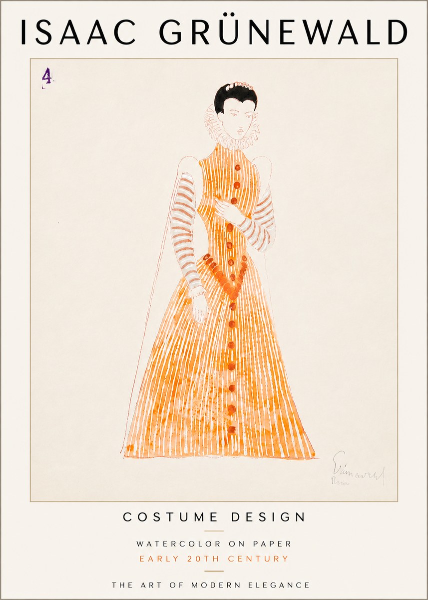 Isaac Grünewald Costume Design VII No6 - Poster